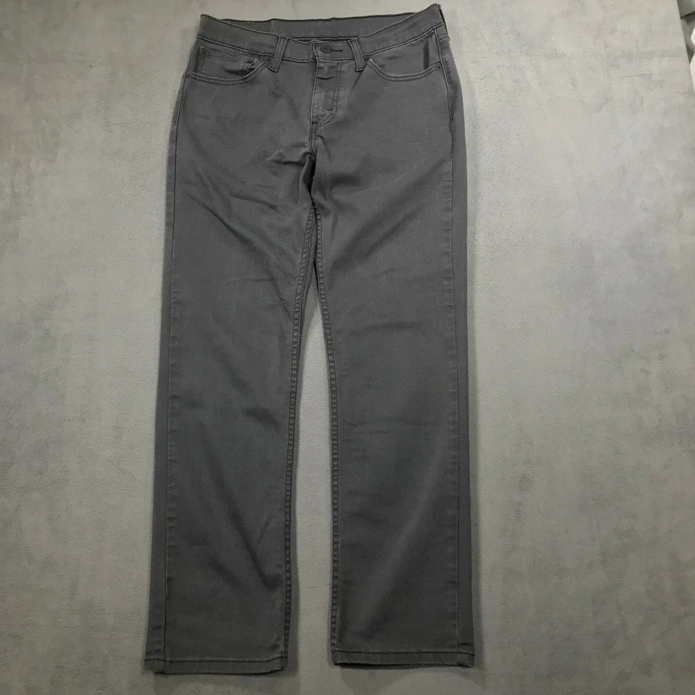 Levis 511 Slim Fit Gray Denim Jeans Mens 32x30 Charcoal Stretch Pants
